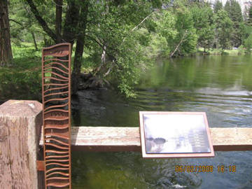 Merced River Flood Sign. Photo by the Keatons, June 2008